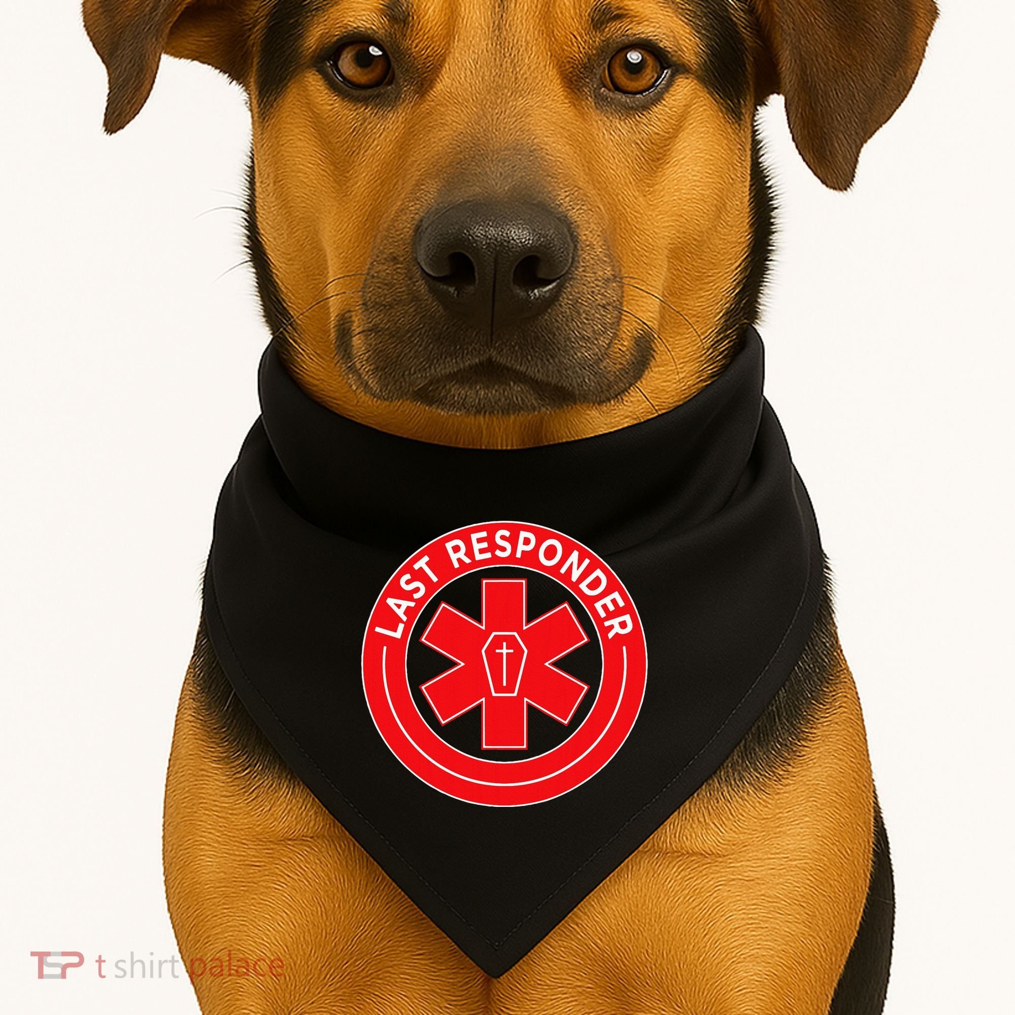 Last Responder Mortician Embalmer Funeral Director USA-Made Doggie Bandana