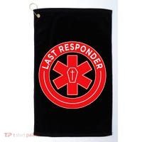 Last Responder Mortician Embalmer Funeral Director Golf Towel thumb 0