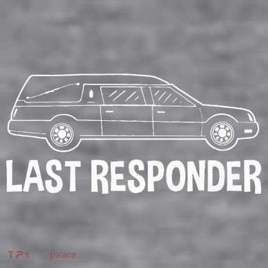 Last Responder Mortuary Science Student Mortician Gift Women's Racerback Cropped Tank