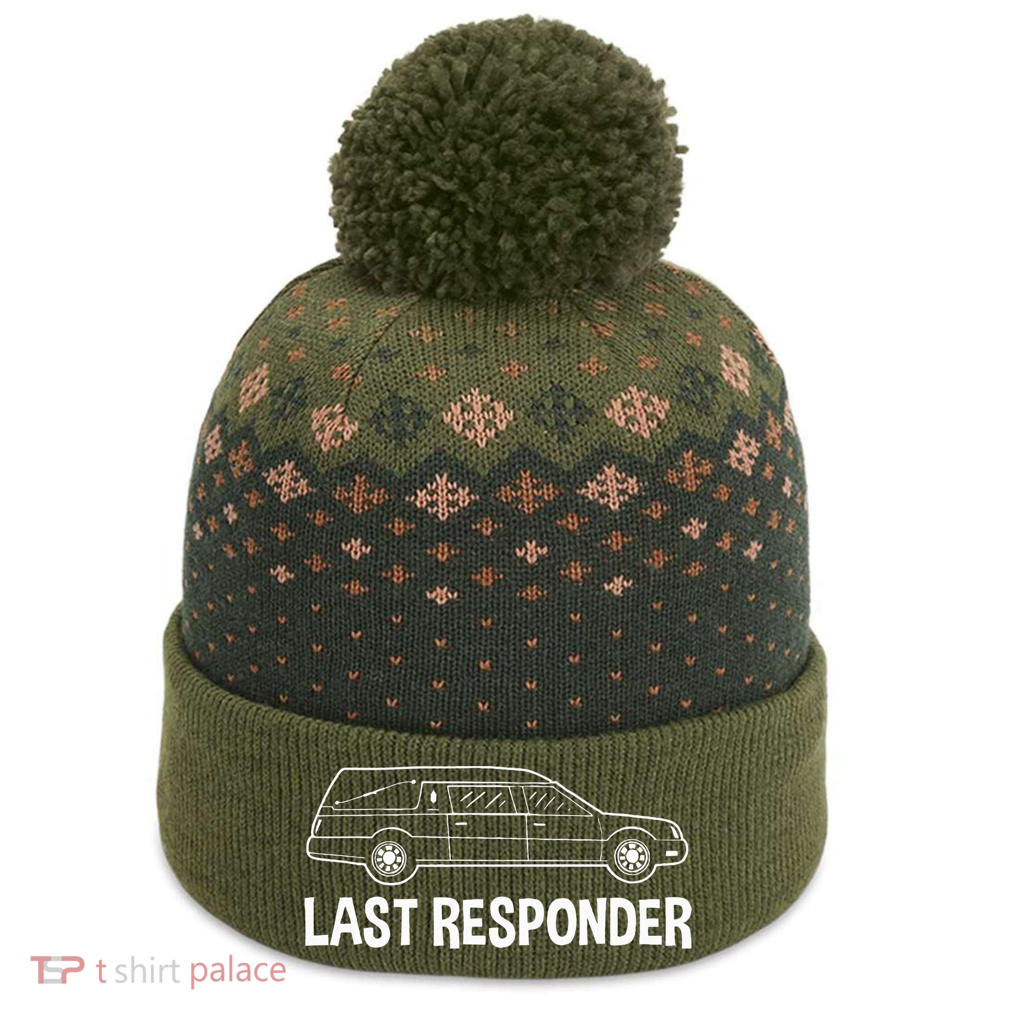 Last Responder Mortuary Science Student Mortician Gift The Baniff Cuffed Pom Beanie