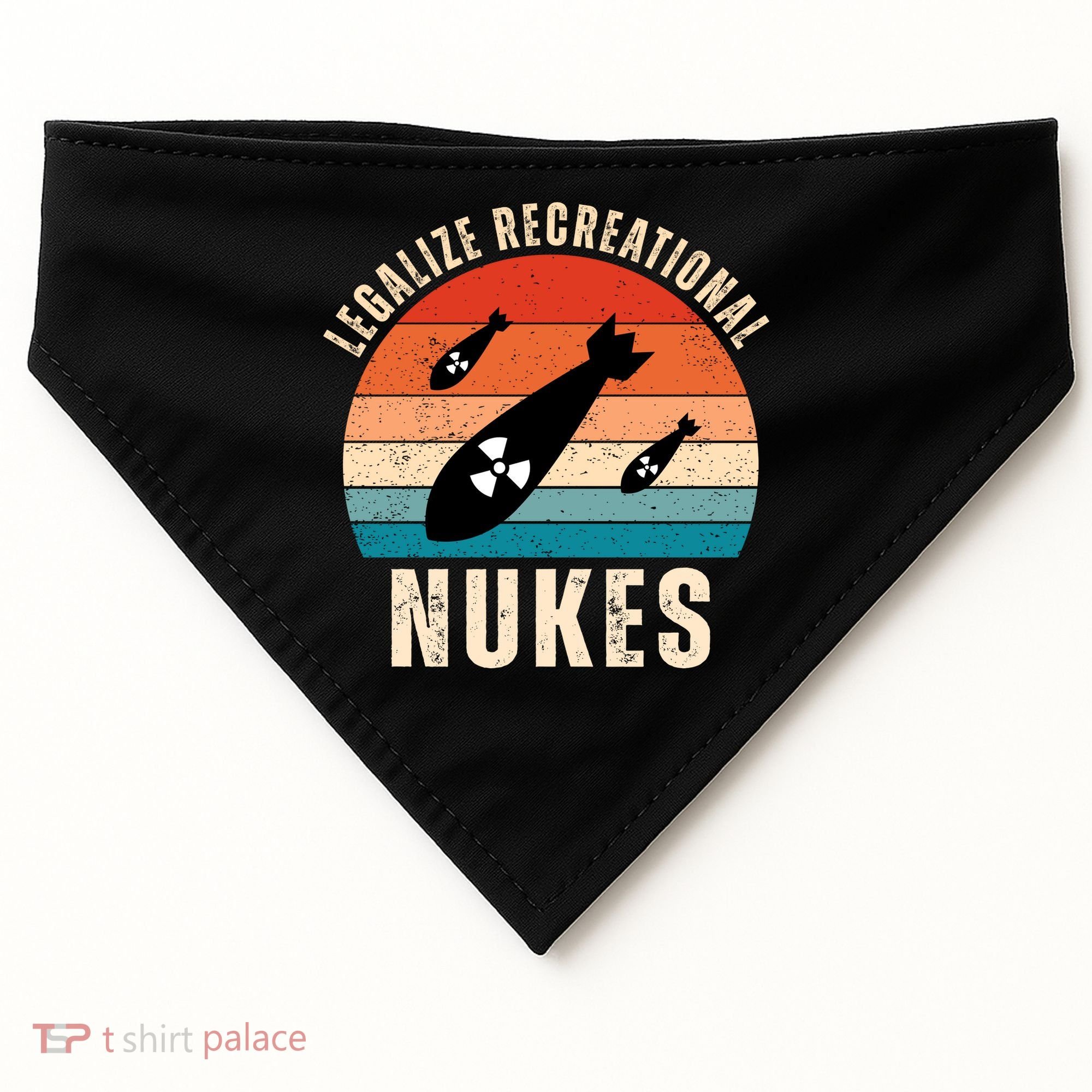 Legalize Recreational Nukes Funny Retro USA-Made Doggie Bandana