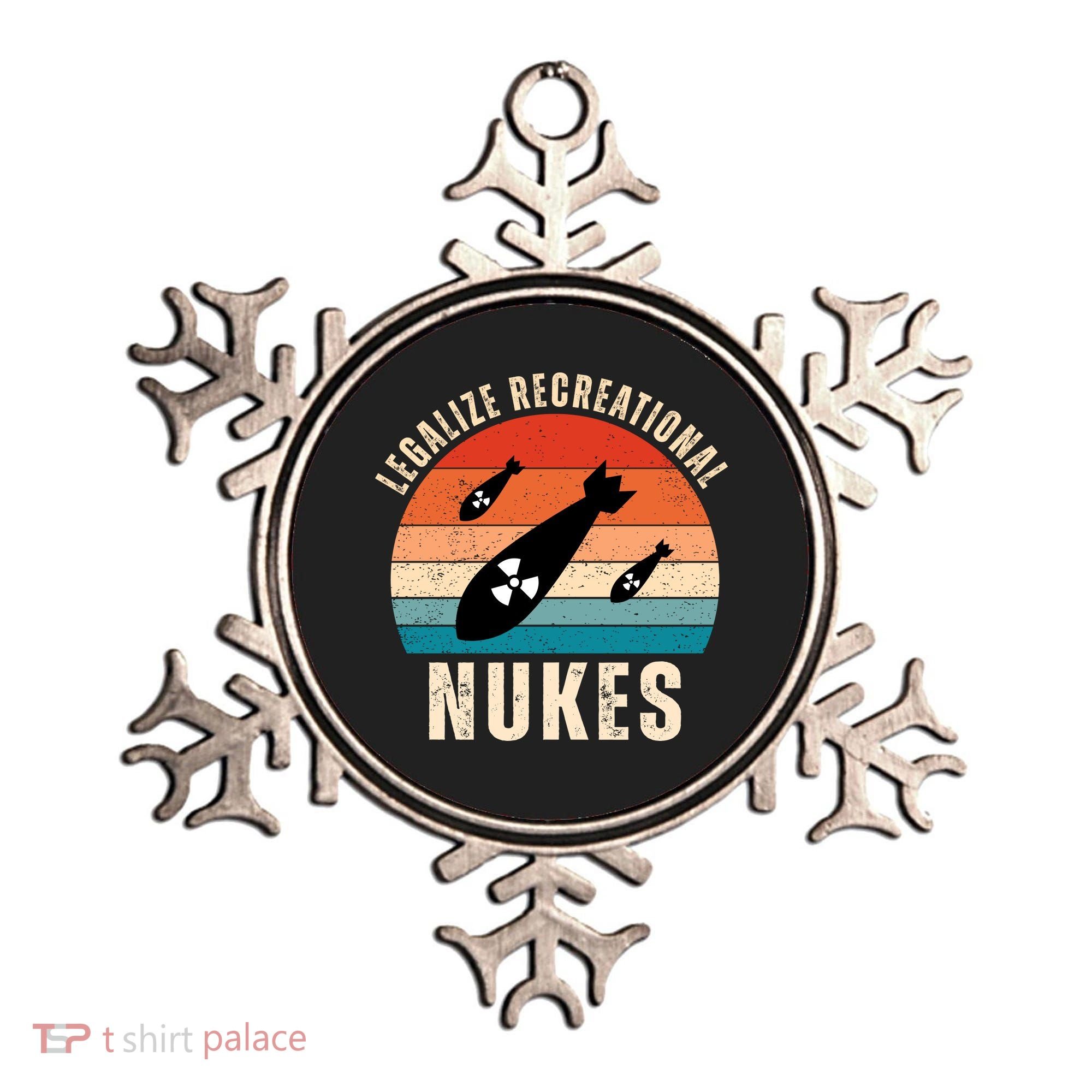 Legalize Recreational Nukes Funny Retro Ornament