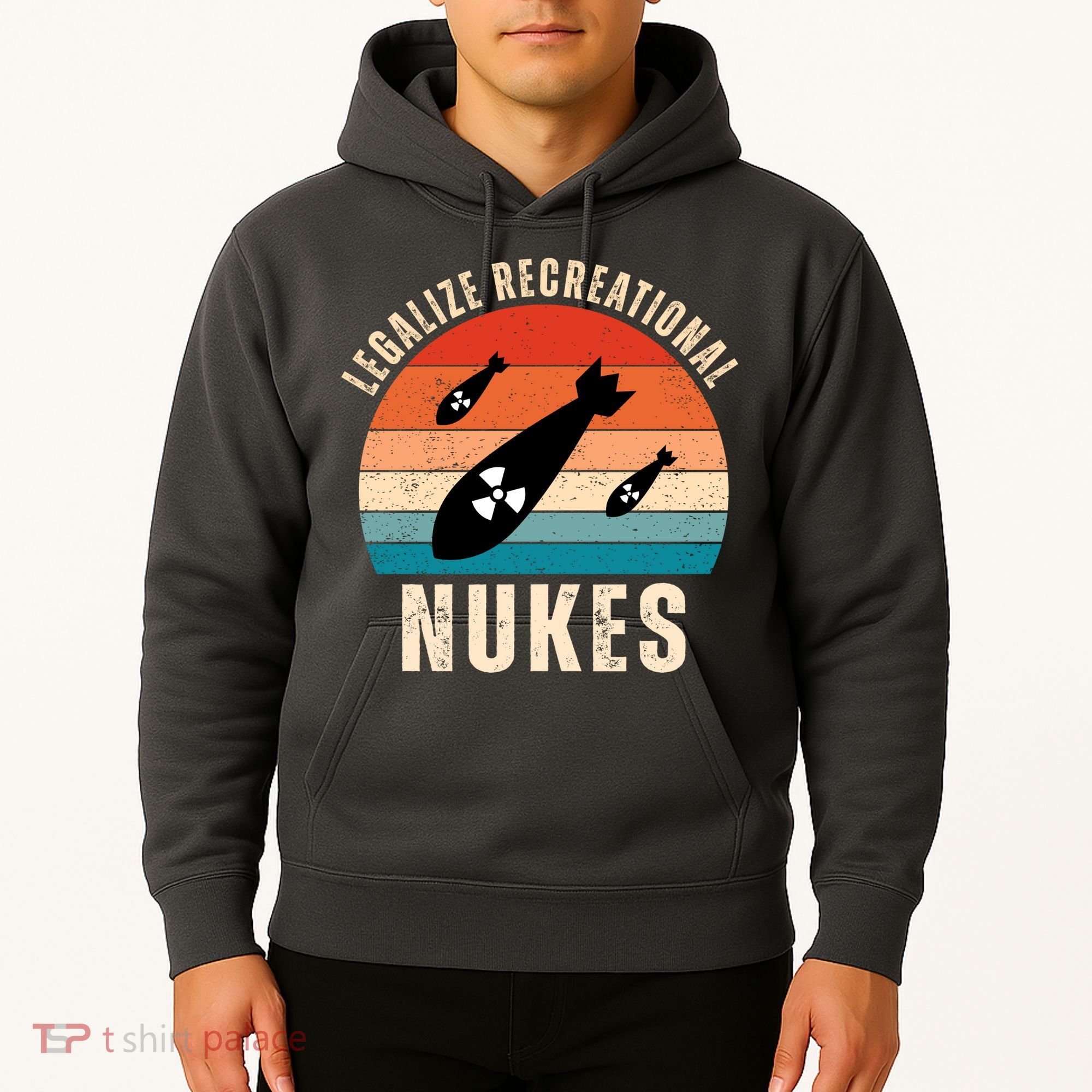 Legalize Recreational Nukes Funny Retro Hoodie