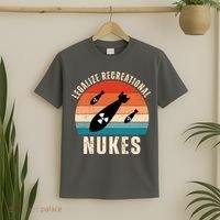 Legalize Recreational Nukes Funny Retro T-Shirt thumb 2