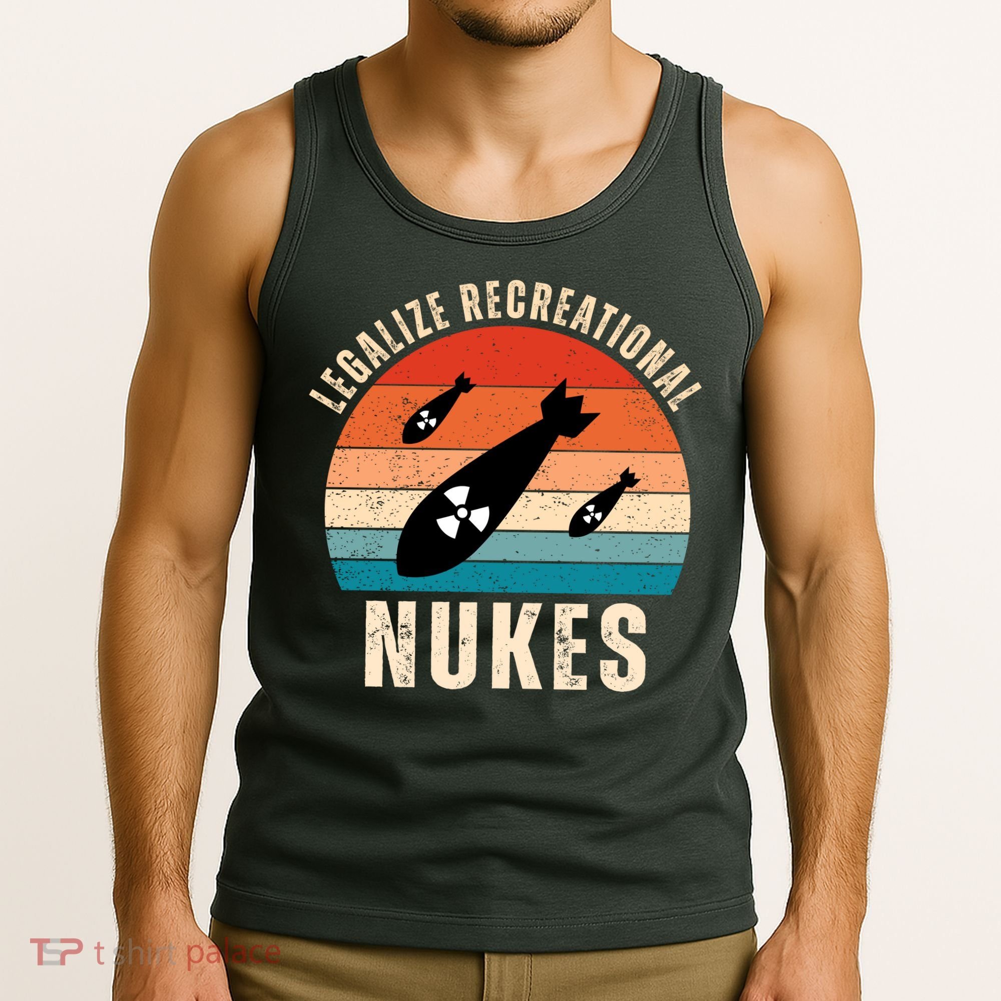 Legalize Recreational Nukes Funny Retro Tank Top