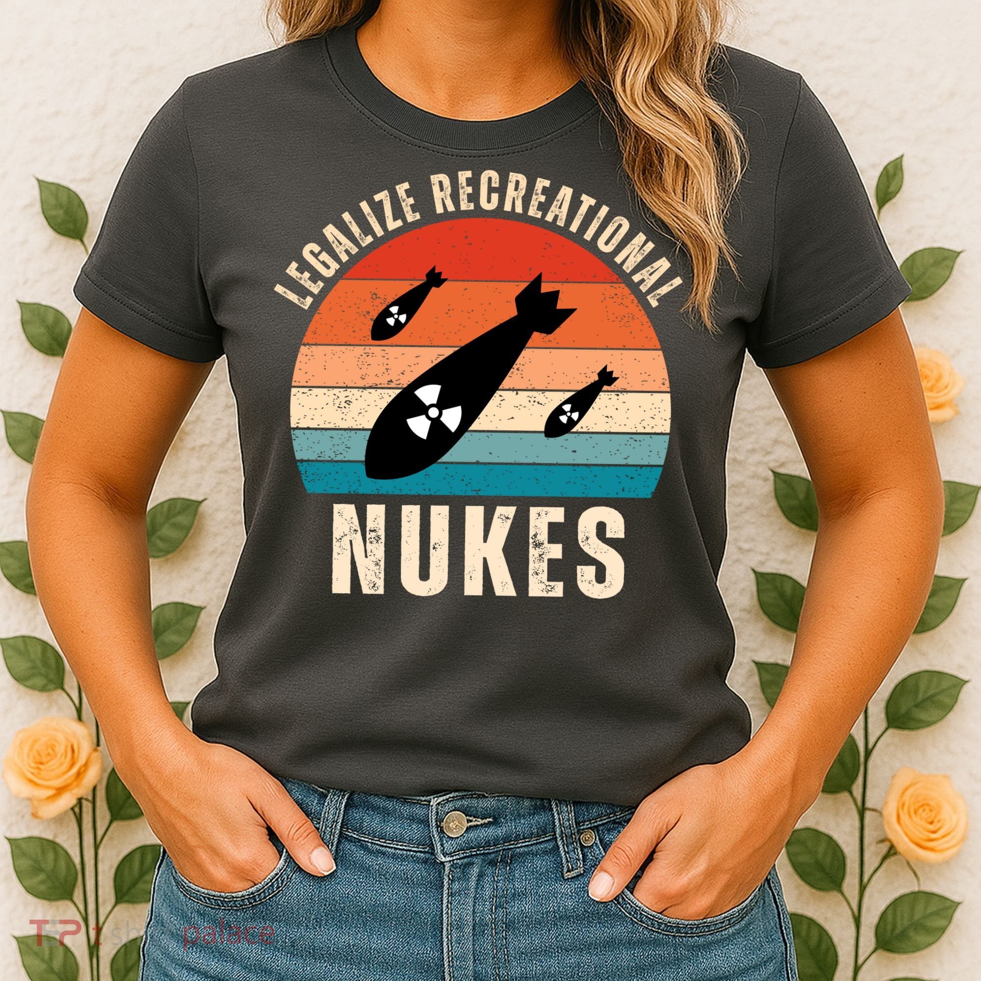 Legalize Recreational Nukes Funny Retro Women's T-Shirt