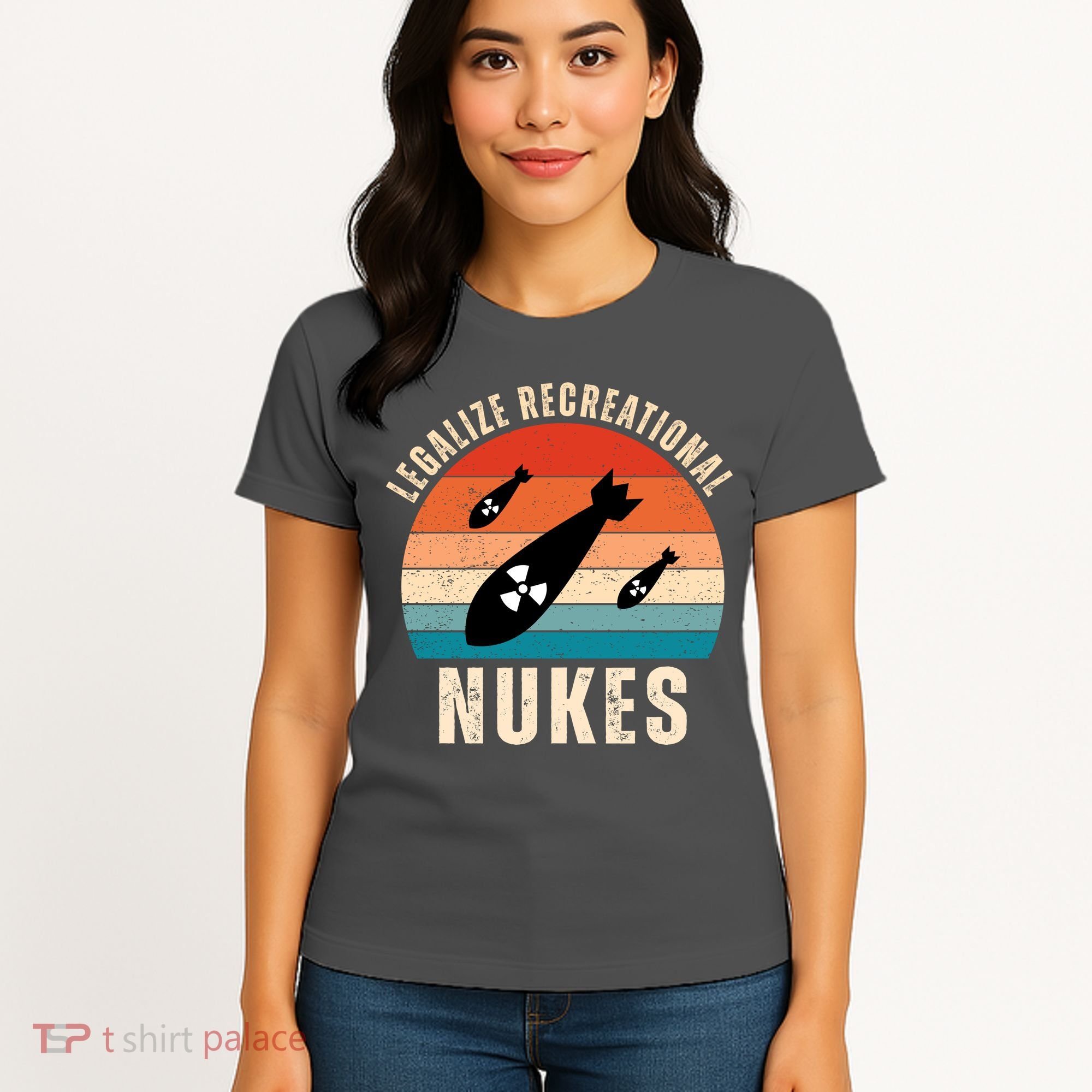 Legalize Recreational Nukes Funny Retro Women's T-Shirt