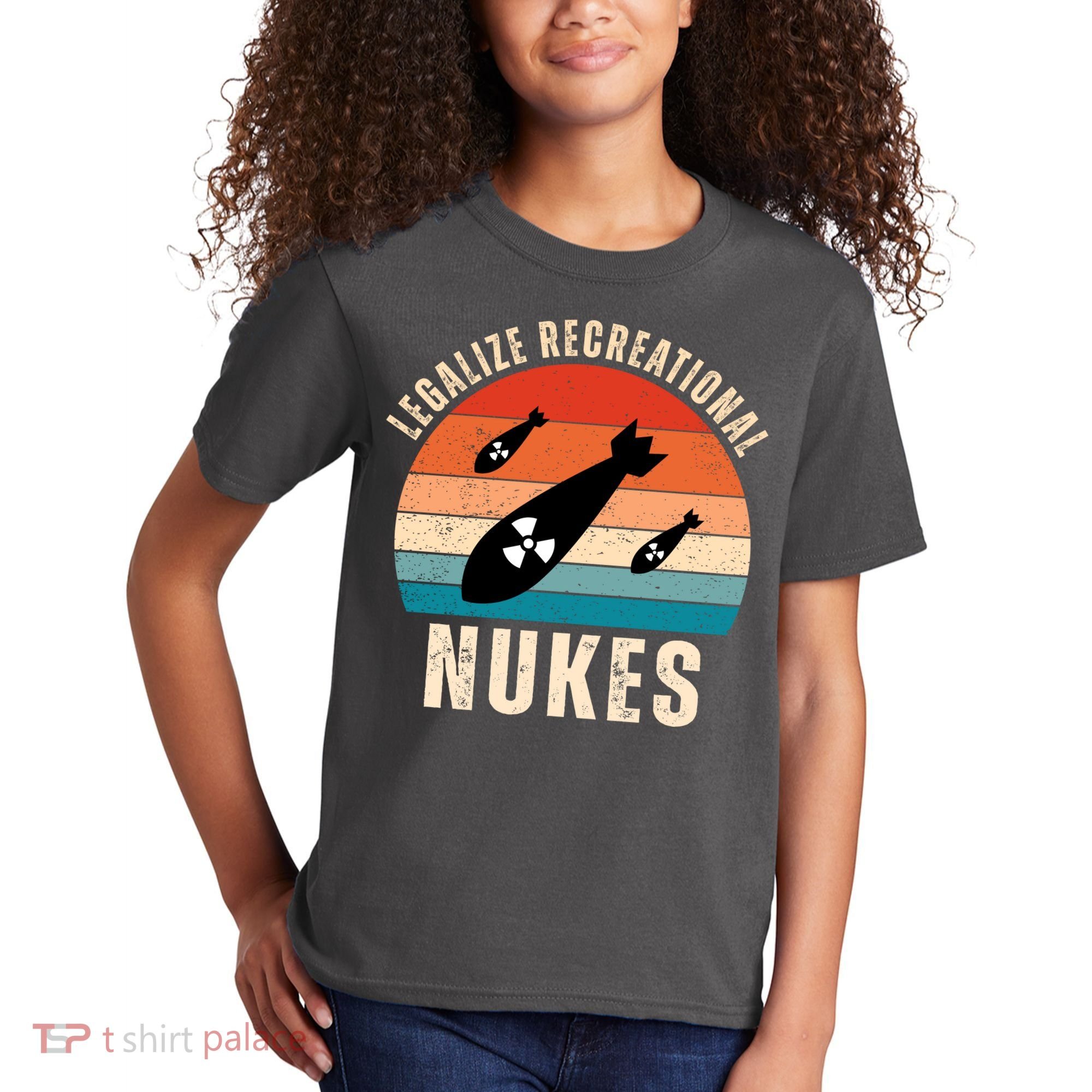 Legalize Recreational Nukes Funny Retro Kids T-Shirt