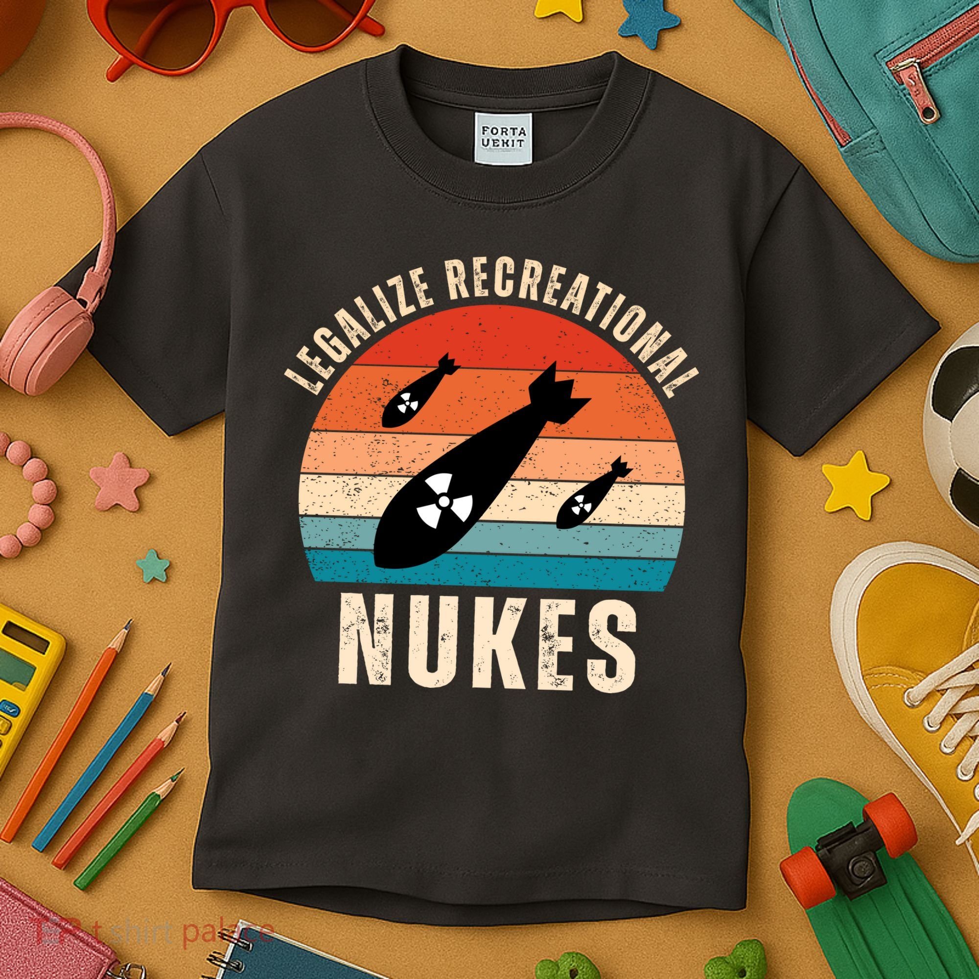 Legalize Recreational Nukes Funny Retro Kids T-Shirt
