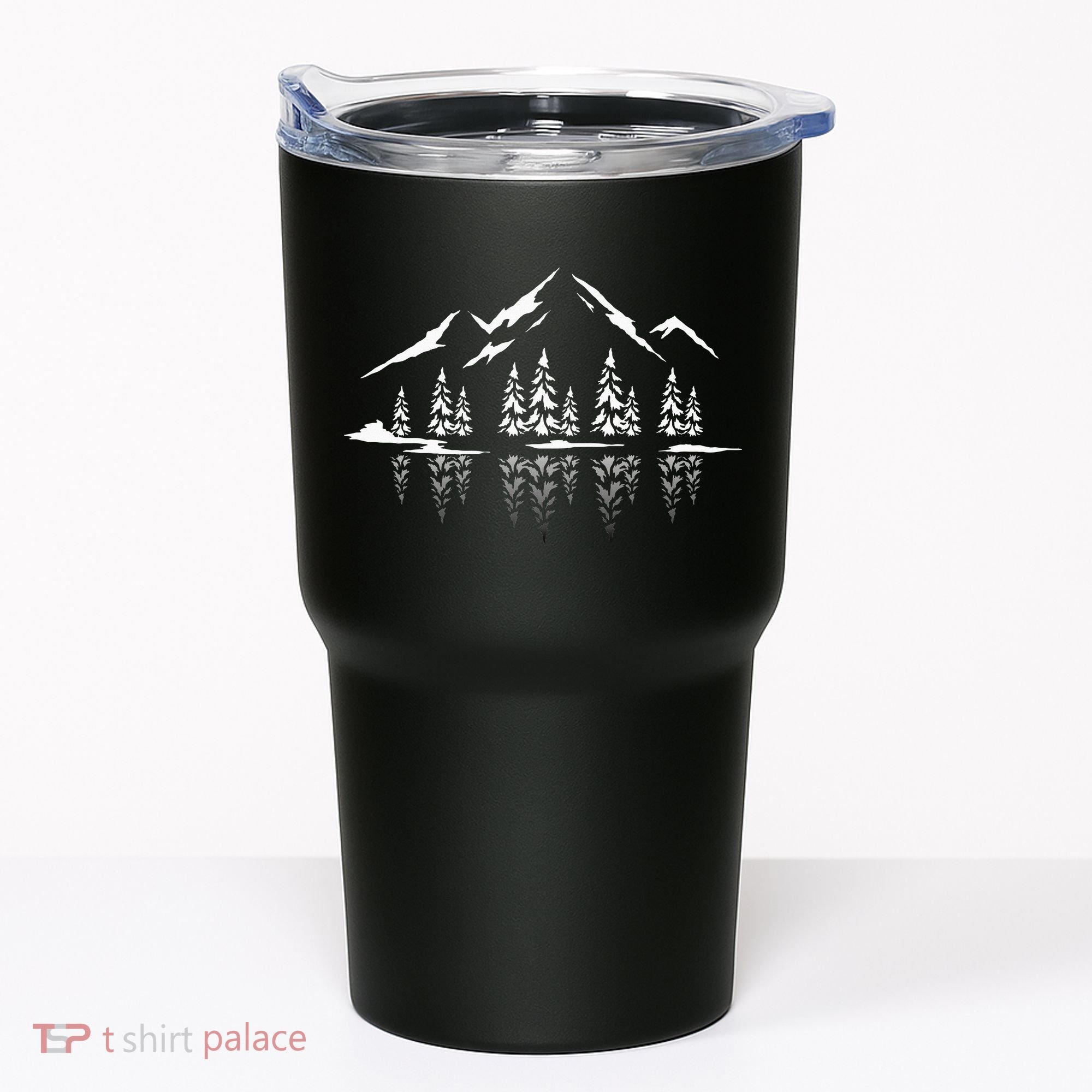 Landscape Reflection Nature Trees Forest Outdoor Mountain Tumbler