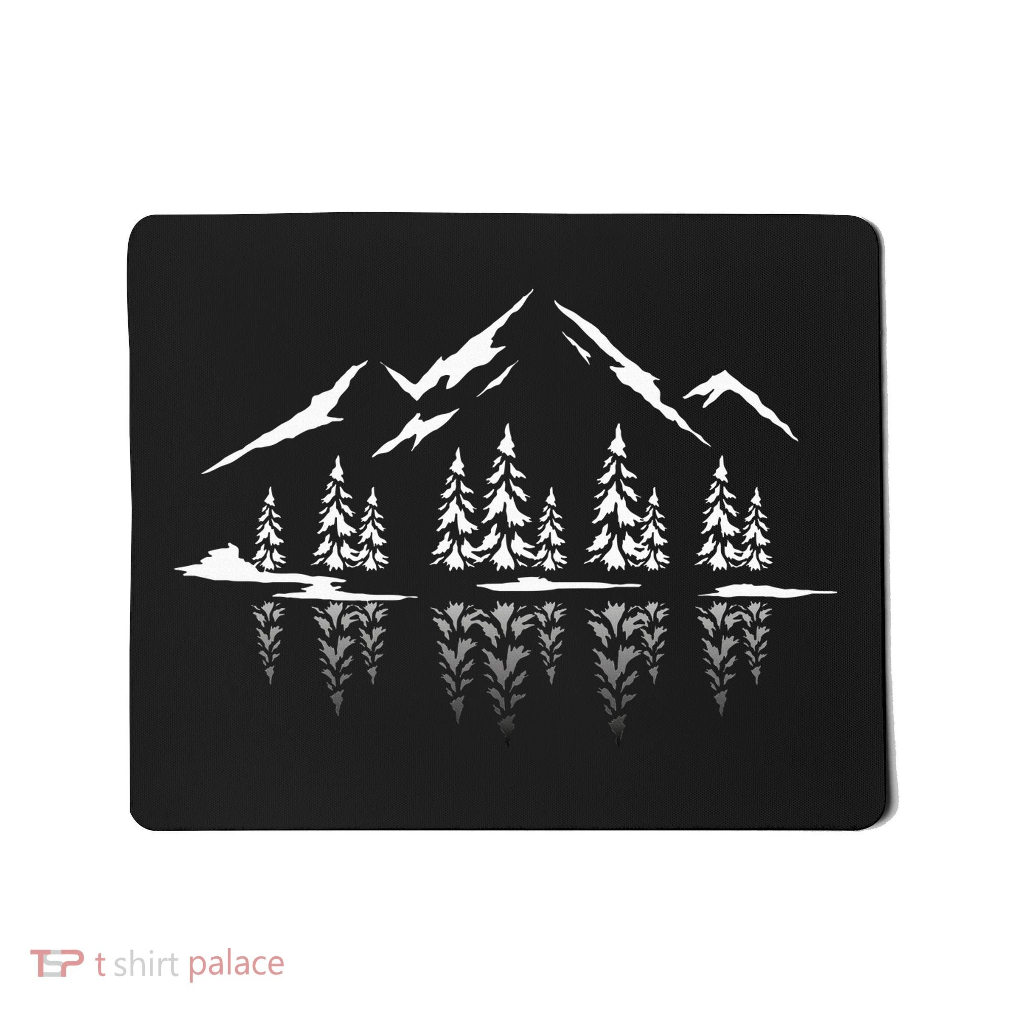 Landscape Reflection Nature Trees Forest Outdoor Mountain Mousepad