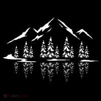 Landscape Reflection Nature Trees Forest Outdoor Mountain Baby Bodysuit thumb 2