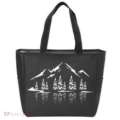 Landscape Reflection Nature Trees Forest Outdoor Mountain Tote Bag