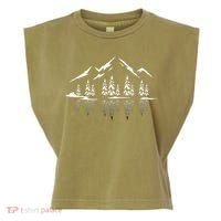 Landscape Reflection Nature Trees Forest Outdoor Mountain Garment-Dyed Women's Muscle Tee thumb 0