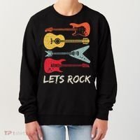 Lets Rock N Roll Guitar Retro Women's Sweatshirt thumb 0