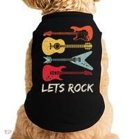 Lets Rock N Roll Guitar Retro Doggie Tank thumb 0