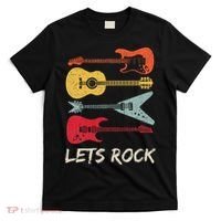 Lets Rock N Roll Guitar Retro T-Shirt thumb 0