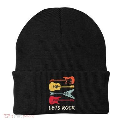 Lets Rock N Roll Guitar Retro Beanie