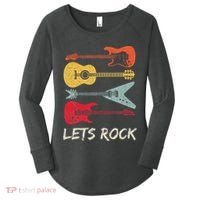 Lets Rock N Roll Guitar Retro Women's Perfect Tri Tunic Long Sleeve Shirt thumb 0