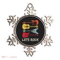 Lets Rock N Roll Guitar Retro Ornament thumb 0