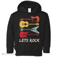 Lets Rock N Roll Guitar Retro Toddler Hoodie thumb 0