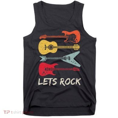 Lets Rock N Roll Guitar Retro Tank Top