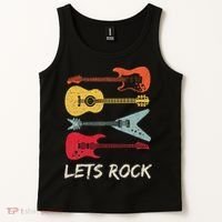 Lets Rock N Roll Guitar Retro Tank Top thumb 2