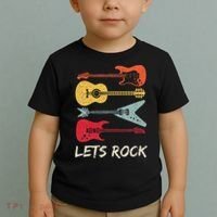 Lets Rock N Roll Guitar Retro Toddler T-Shirt thumb 2
