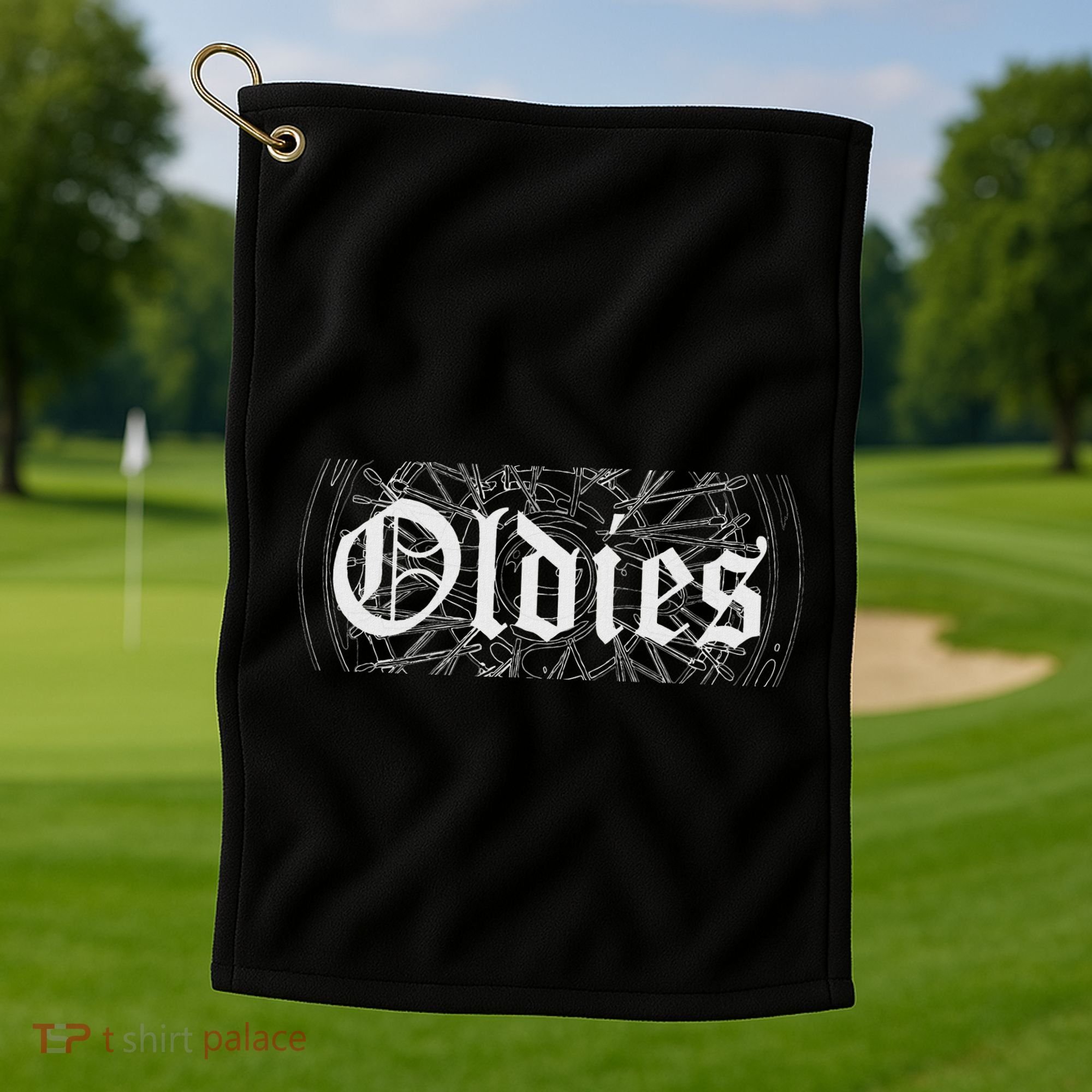 Lowrider Rim Oldies Old School Cholo Chicano Golf Towel