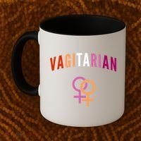 Lesbian Rights Or Valentines Day Or Vagitarian Great Gift Coffee Mug thumb 2