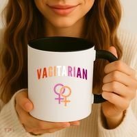 Lesbian Rights Or Valentines Day Or Vagitarian Great Gift Coffee Mug thumb 3