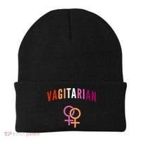 Lesbian Rights Or Valentines Day Or Vagitarian Great Gift Beanie thumb 0