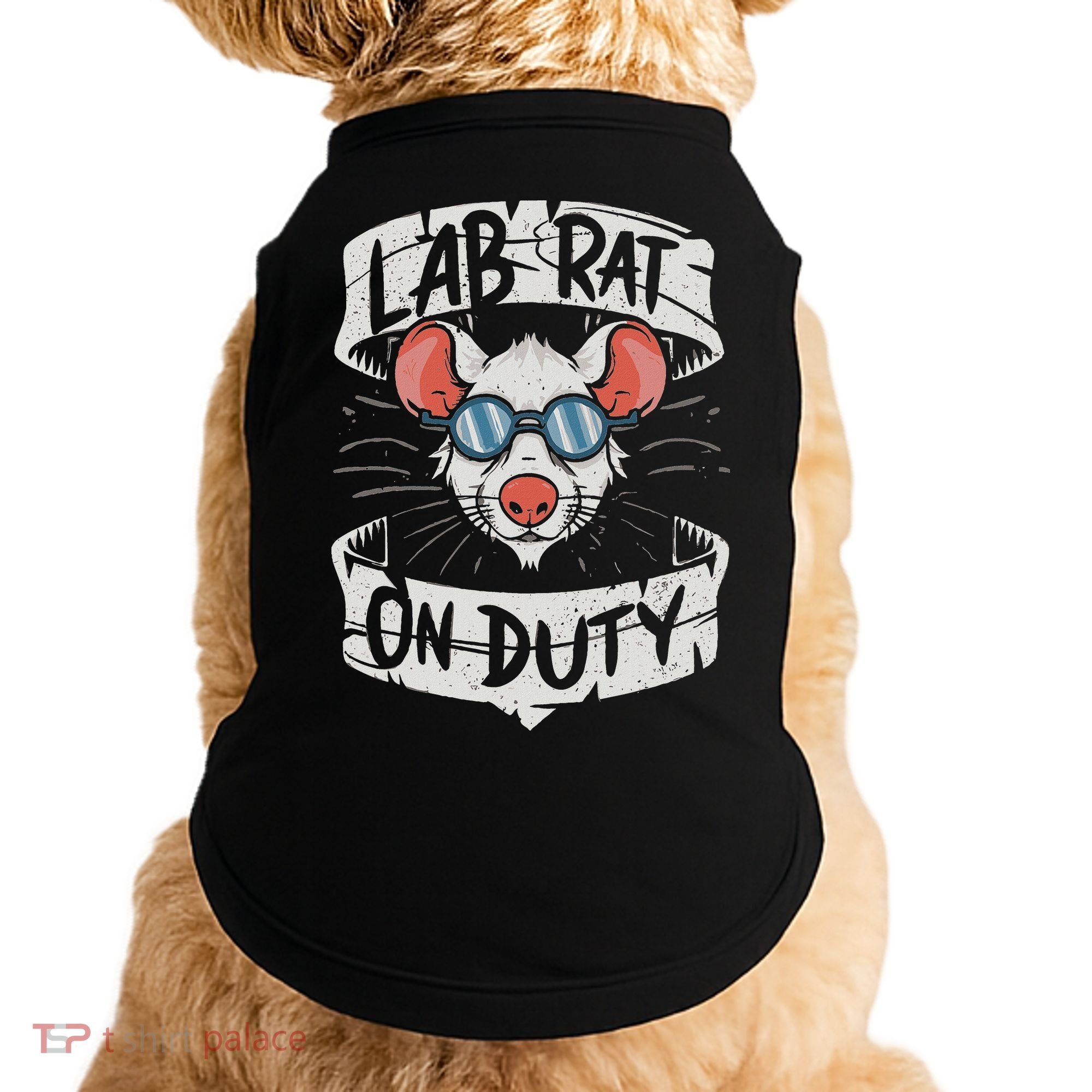 Lab Rat On Duty. Hilarious Lab Technician Science Enthusiast Doggie Tank