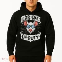 Lab Rat On Duty. Hilarious Lab Technician Science Enthusiast Hoodie thumb 2