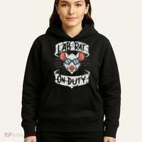 Lab Rat On Duty. Hilarious Lab Technician Science Enthusiast Hoodie thumb 5