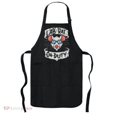 Lab Rat On Duty. Hilarious Lab Technician Science Enthusiast Apron