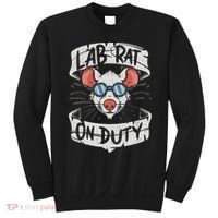 Lab Rat On Duty. Hilarious Lab Technician Science Enthusiast Sweatshirt thumb 0