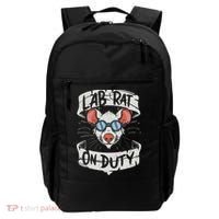 Lab Rat On Duty. Hilarious Lab Technician Science Enthusiast Backpack thumb 0