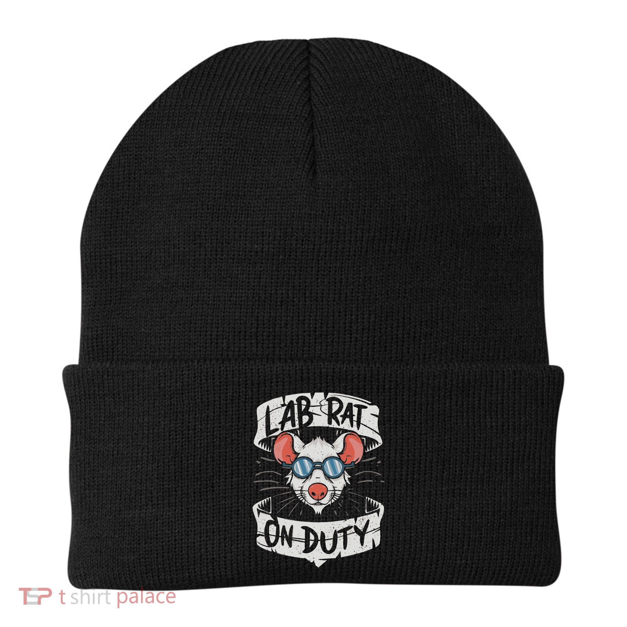Lab Rat On Duty. Hilarious Lab Technician Science Enthusiast Beanie