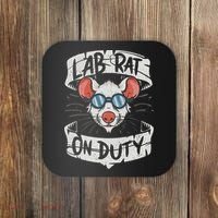 Lab Rat On Duty. Hilarious Lab Technician Science Enthusiast Coaster thumb 0