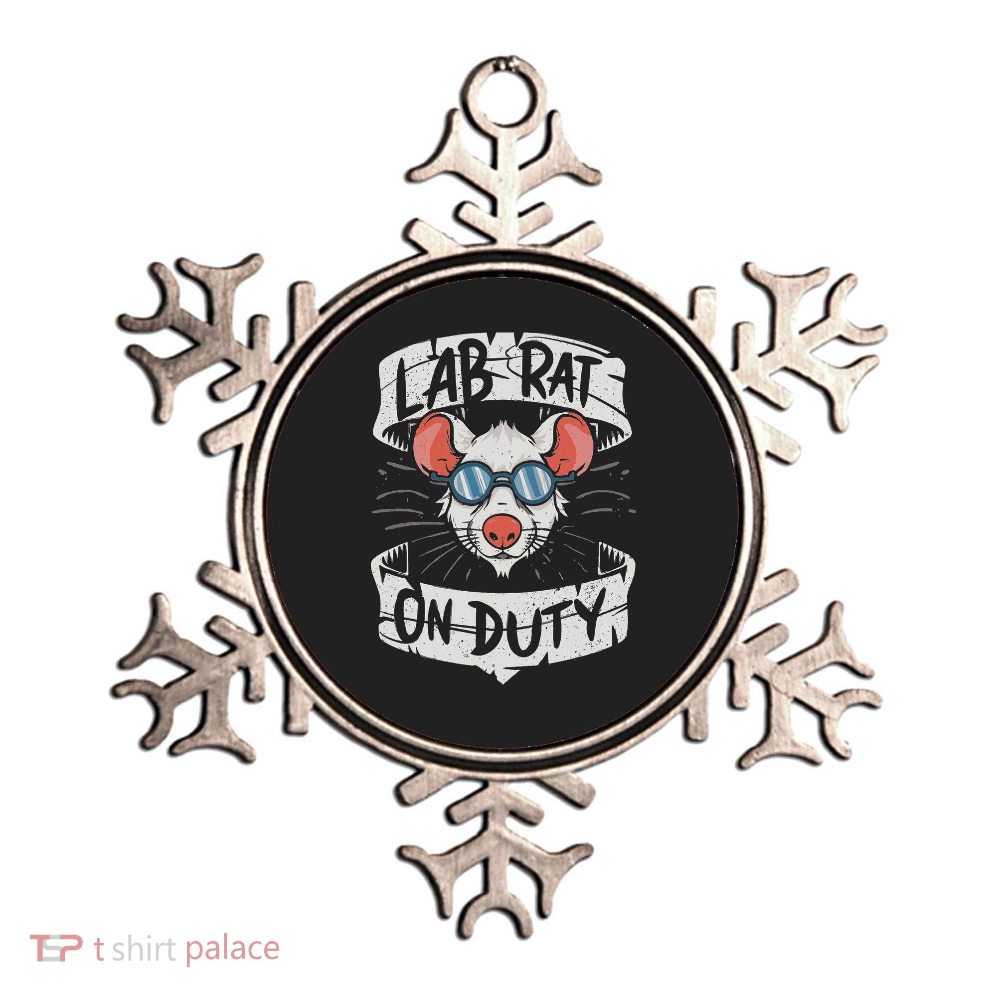 Lab Rat On Duty. Hilarious Lab Technician Science Enthusiast Ornament