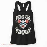 Lab Rat On Duty. Hilarious Lab Technician Science Enthusiast Women's Tank Top thumb 0