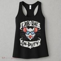 Lab Rat On Duty. Hilarious Lab Technician Science Enthusiast Women's Tank Top thumb 3