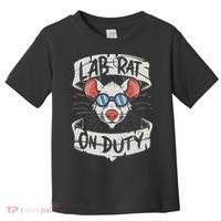 Lab Rat On Duty. Hilarious Lab Technician Science Enthusiast Toddler T-Shirt thumb 0