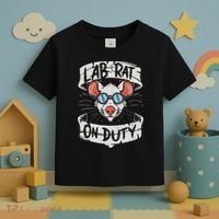 Lab Rat On Duty. Hilarious Lab Technician Science Enthusiast Toddler T-Shirt thumb 3