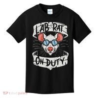 Lab Rat On Duty. Hilarious Lab Technician Science Enthusiast Kids T-Shirt thumb 0