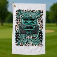 Leopard Rzr Passenger Princess Offroad Mud Up SXS Adventure  Golf Towel thumb 1