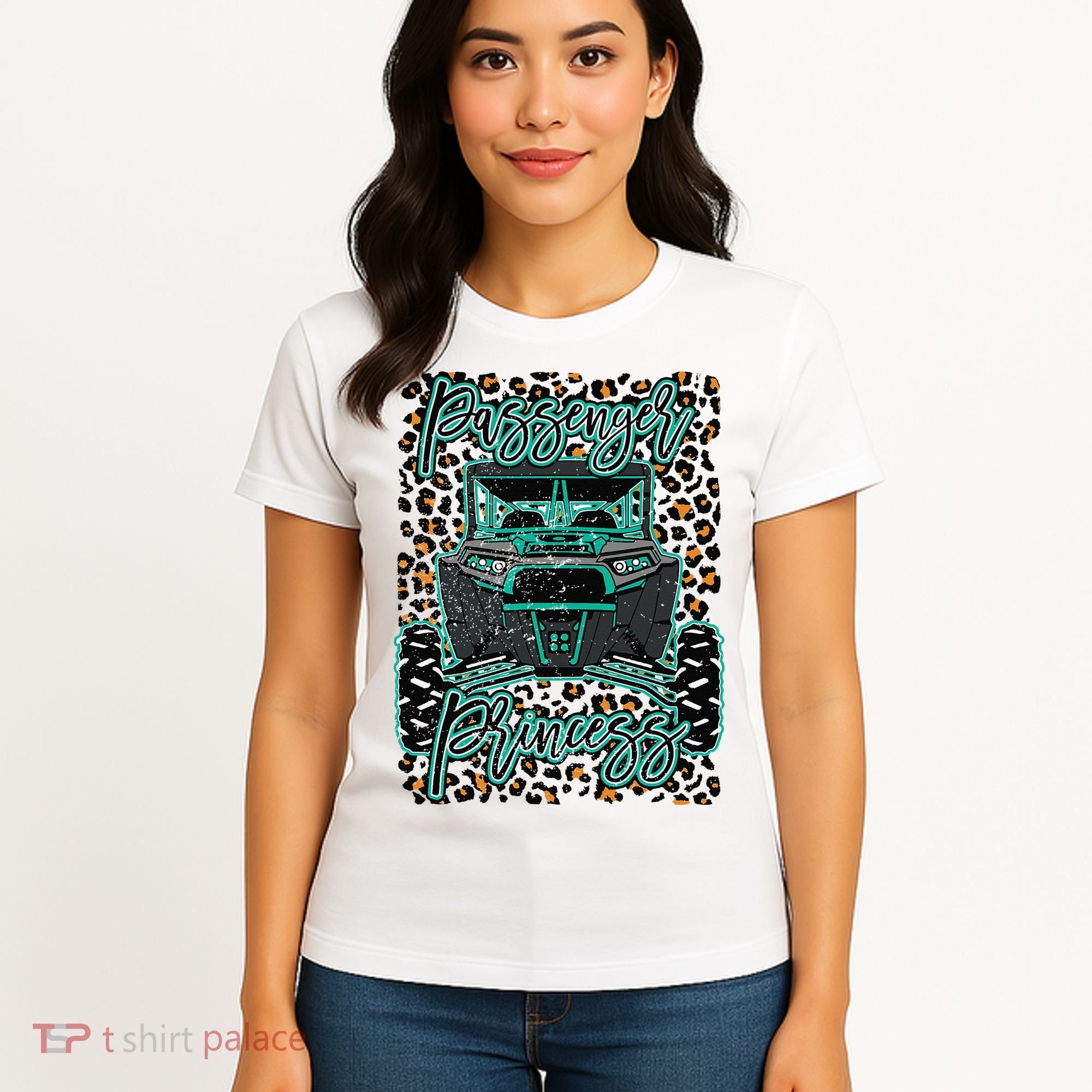 Leopard Rzr Passenger Princess Offroad Mud Up SXS Adventure  Women's T-Shirt