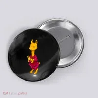 Llama Red Pajama Button thumb 0