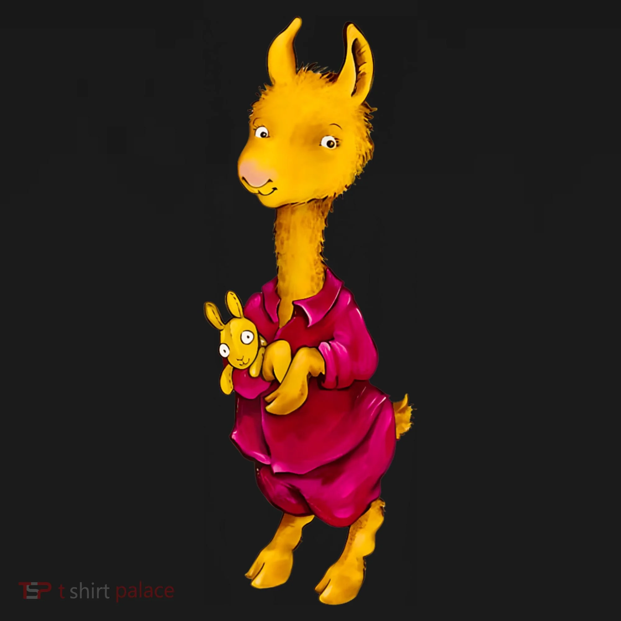 Llama Red Pajama Button